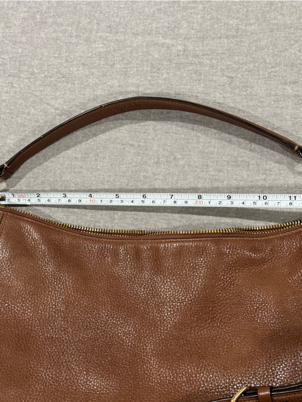 Coach Elle Brown Pebble Leather Hobo Bag - Picture 14 of 16